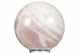 Polished Rose Quartz Sphere - Madagascar #344331-1